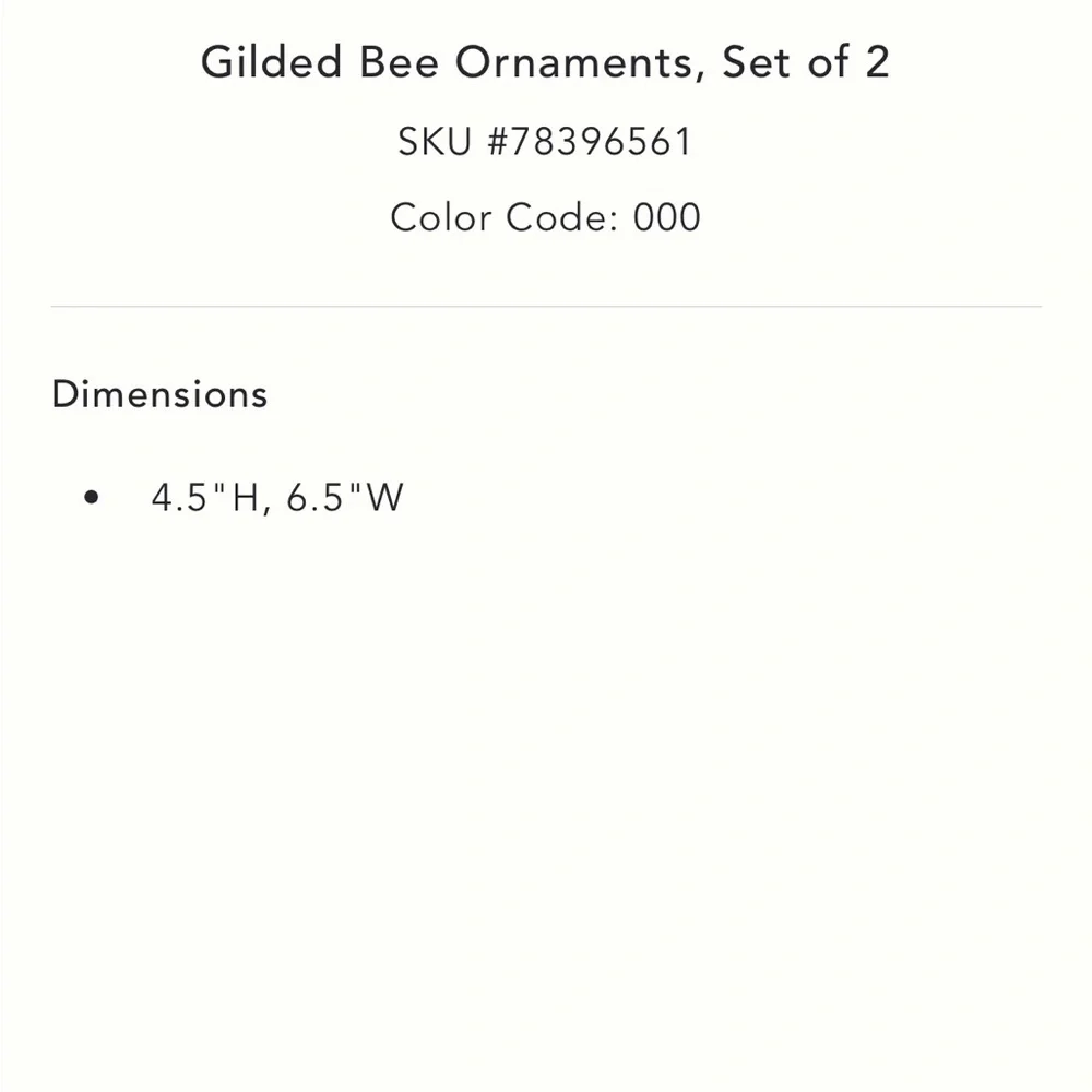 Gilded Bee 🐝 Holiday Ornaments set of 2 - Picture 4 of 8